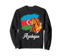 Drapeau Azerbaïdjan Cheval Patriotisme équestre Sweatshirt