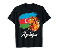 Drapeau Azerbaïdjan Cheval Patriotisme équestre T-Shirt