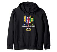Drapeau Bajan Britannique et jamaïcain - Idée de Tenue pour Enfants Heritage Sweat à Capuche