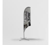 Drapeau - Bannière - Oriflamme plume Reparation téléphone,Taille M(60 x 260 cm) (Pied base 8 kg)