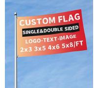 Drapeau&Bannière Personnalisé 2x3 Ft - Ajoutez votre propre texte, logo ou photo - Drapeaux&Bannière personnalisés simple face pour événements, décorations de jardin, cadeaux d'affaires.
