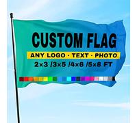 Drapeau/Bannière personnalisé - Bannière de drapeaux personnalisés - faites votre propre drapeau, 2x3ft/3x5ft/4x6ft Ajoutez votre propre image/texte/logo pour la décoration de jardin extérieur