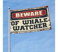 Drapeau Bar For Man Cave Beware Of Whale Watcher Drapeaux de voiture pour chambre Man Cave Drapeaux (152 x 244 cm)