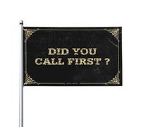 Drapeau « Bar For Man Cave Did You Call First » - Drapeau de jardin cool - Décoration d'intérieur pour homme (60 x 90 cm)