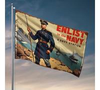 Drapeau « Bar For Man Cave Join The Navy » - Drapeau américain - Call to Arms - Décoration pour dortoir universitaire (120 x 180 cm)