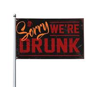 Drapeau « Bar For Man Cave Sorry We'Re Drunk » - Drapeau de jardin cool - Décoration d'intérieur pour homme (152 x 244 cm)