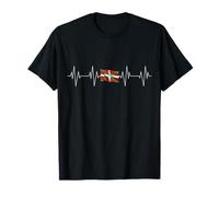 Drapeau Basque Pulsation Cœur Fierté Euskadi Battement Vie T-Shirt
