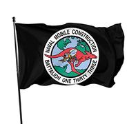 Drapeau Bataillon de construction mobile 133 (NMCB Drapeaux 90X150cm | Couleurs Vives Suspendus Fanion Personnalisé Drapeau Pirate pour Jardin Fête Intérieur