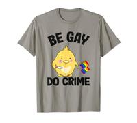 Drapeau Be Gay Do Crime Chick Pride Meme Gay T-Shirt