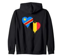 Drapeau Belgique RDC Congo Fierté Fier Fan Belge Congolais Sweat à Capuche