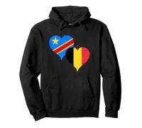 Drapeau Belgique RDC Congo Fierté Fier Fan Belge Congolais Sweat à Capuche