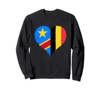 Drapeau Belgique RDC Congo Fierté Fier Fan Belge Congolais Sweatshirt