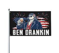Drapeau Ben Drankin, mème Benjamin-Franklin, drapeau du 4 juillet, bannière de jardin 90 x 150 cm