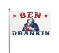 Drapeau Ben Drankin, mème Benjamin-Franklin, drapeau du 4 juillet, bannière de jardin 90 x 150 cm