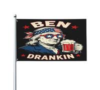 Drapeau Ben Drankin, mème Benjamin-Franklin, drapeau du 4 juillet, bannière de jardin 90 x 150 cm
