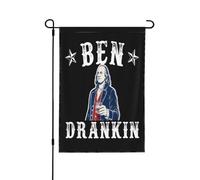 Drapeau Ben Franklin (mème Benjamin Franklin) - Drapeau de jardin du 4 juillet - 30 x 45 cm - Bannière double