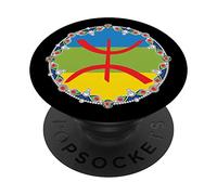 Drapeau berbère Amazigh Bijoux Kabyles PopSockets PopGrip Interchangeable
