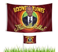 Drapeau Biden, drapeau de terrasse pour jardin | 0,9 x 1,5 m pour extérieur et intérieur, drapeau coloré, « That's All Fulks », décoration murale pour jardin, université, dortoir