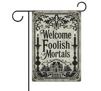 Drapeau Bienvenue À Halloween, Pauvres Mortels ! Drapeau De Bienvenue Décoration Couleurs Vives Bannière, Pour Les Bureaux, Les Défilés, Jardin, 30x45cm