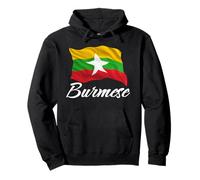 Drapeau Birman du Myanmar pour Hommes, Femmes, Enfants, Asie Birmanie Sweat à Capuche
