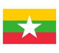 Drapeau Birmanie - 15 X10cm - Sticker/Autocollant