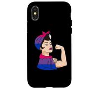 Drapeau bisexuel LGBTQ pour Femme Forte bisexualité fierté bisexuelle Coque pour iPhone X/XS