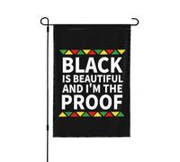 Drapeau « Black Is Beautiful And I'm the Proof » (71 x 102 cm) - Double face - Panneau de jardin (sans mât)