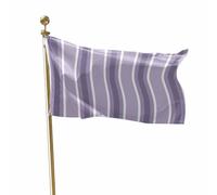 Drapeau blanc à personnaliser Rayures lavande, lignes verticales rayées | Pavillon FêTe 3x5 FT Double Face Grande Drapeau Couleur Vive Bannière personnalisée Anniversaires Bar