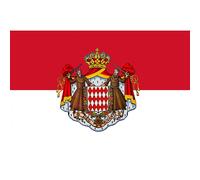 Drapeau Blason Monégasque (5x3cm) - Sticker/Autocollant
