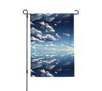 Drapeau bleu ciel et nuages blancs. Convient pour l'intérieur et l'extérieur, parfait pour la maison, le jardin, les événements et les expositions patriotiques.