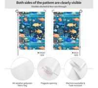 Drapeau bleu du monde des poissons sous-marins. Convient pour une utilisation en intérieur et en extérieur, parfait pour la maison, le jardin, les événements et les expositions patriotiques.