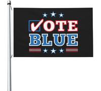 Drapeau bleu « Votez pour les élections de mi-mandat » démocrates, résistant aux UV, bannière saisonnière avec œillets en laiton, pour extérieur et intérieur, noir