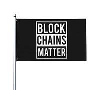 Drapeau Blockchains Matter Couleurs vives Résistant aux UV Parfait pour la décoration intérieure et extérieure Bannière en polyester simple face de 3 x 5 pieds avec œillets en laiton