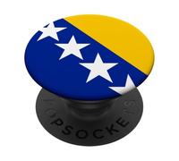 Drapeau Bosnie-Herzégovine Bosnie-Herzégovine Cœur Fier Patrimoine PopSockets PopGrip Adhésif