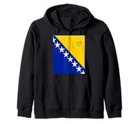Drapeau Bosnie-Herzégovine Bosnie-Herzégovine Cœur Fier Patrimoine Sweat à Capuche