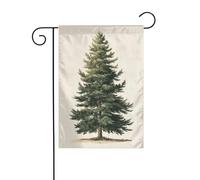 Drapeau botanique vintage épicéa de jardin 30 x 45 cm vertical double face ferme vacances décorations extérieures drapeau cour drapeau