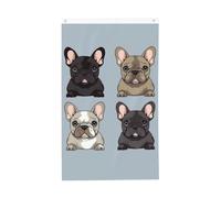 Drapeau bouledogue français de 9,6 x 1,5 m double face qui ne se décolore pas, drapeau de bienvenue avec bannière extérieure en laiton pour décoration de cour, porche, pelouse