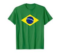 Drapeau Brésil Brésil T-Shirt, Homme, Vert Kelly, M