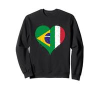 Drapeau Brésil Italie des Fiers Fans Italiens Brésiliens Sweatshirt