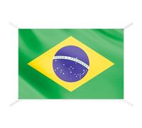 Drapeau Brésil officiel - Drapeaux du Monde pour intérieur et extérieur, drapeaux décoratifs et collection, drapeau francais inclus - Taille 144x93 cm