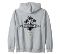 Drapeau Brésil Salvador da Bahia - Palmiers du Brésil - Souvenir Sweat à Capuche