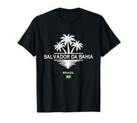 Drapeau Brésil Salvador da Bahia - Palmiers du Brésil - Souvenir T-Shirt