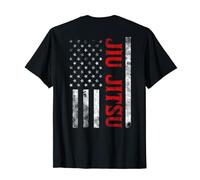 Drapeau Brésilien Jiu Jitsu Américain Fête des Pères Sports US T-Shirt