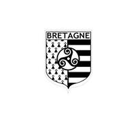 Drapeau Bretagne Breizh triskele 149 autocollant sticker - Taille : 4 cm - Couleur : bleu
