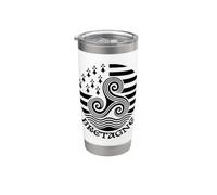 Drapeau bretagne celtique triskel breton Gobelet isotherme en acier inoxydable double paroi