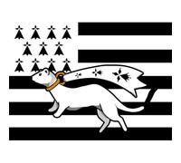 Drapeau Bretagne Hermine - 10x7cm - Sticker/Autocollant