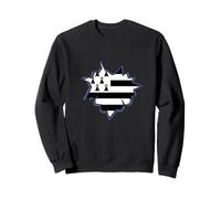 Drapeau Bretagne, Noir et Blanc Drapeau Homme Femme Bretagne Sweatshirt