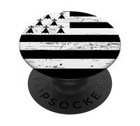 Drapeau Bretagne vintage - Vacances Bretagne PopSockets PopGrip Interchangeable