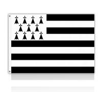 Drapeau Breton 150 x 90cm Drapeau Bretagne 150x90 cm/5x3 ft Parade Décoration Fête Célébration Coupe du Monde