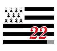Drapeau Breton 22 - 29x21cm - Sticker/Autocollant